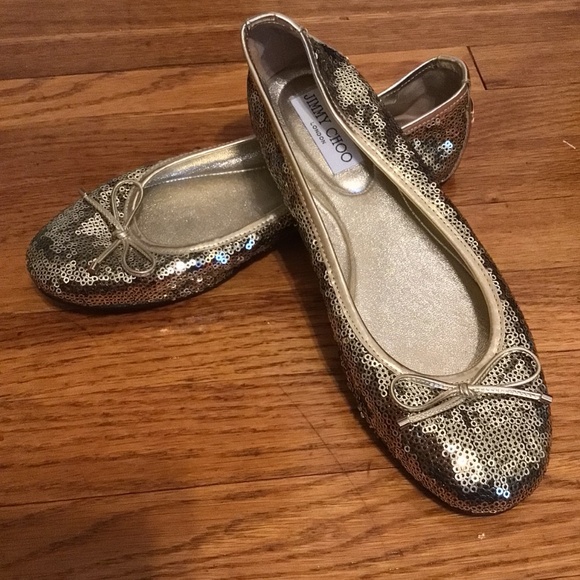 Jimmy Choo Sparkly Flats 38.5 Brand New - Picture 2 of 8